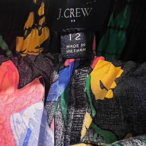 NWOT J Crew Floral Tie Waist Short in Cotton Poplin - Picture 5 of 8